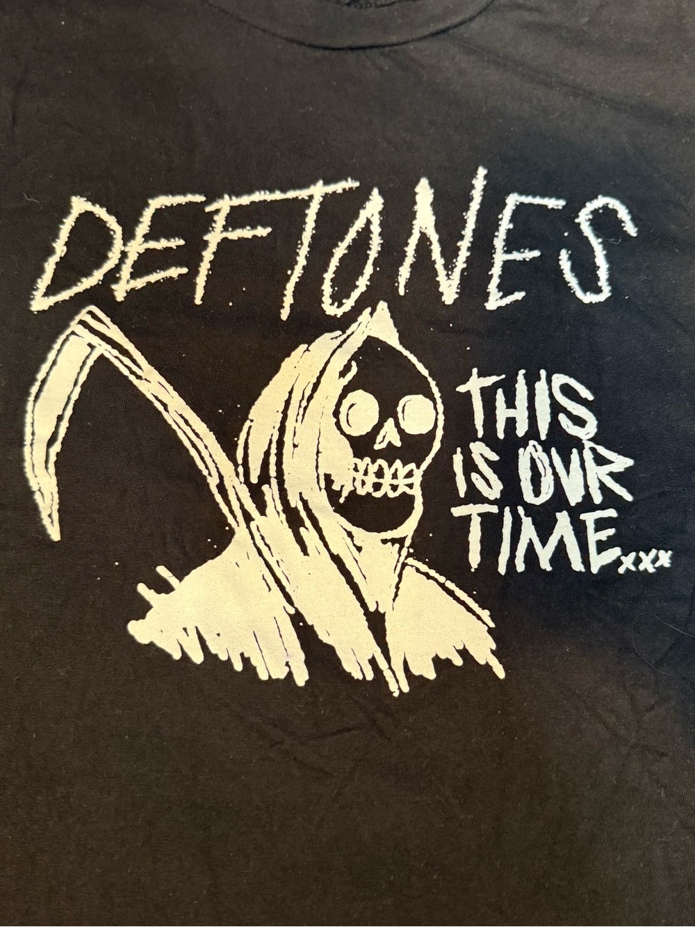 Deftones This Is Our Time Grim Reaper Graphic Band Tee Shirt Black Large